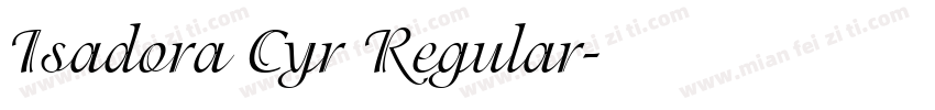 Isadora Cyr Regular字体转换